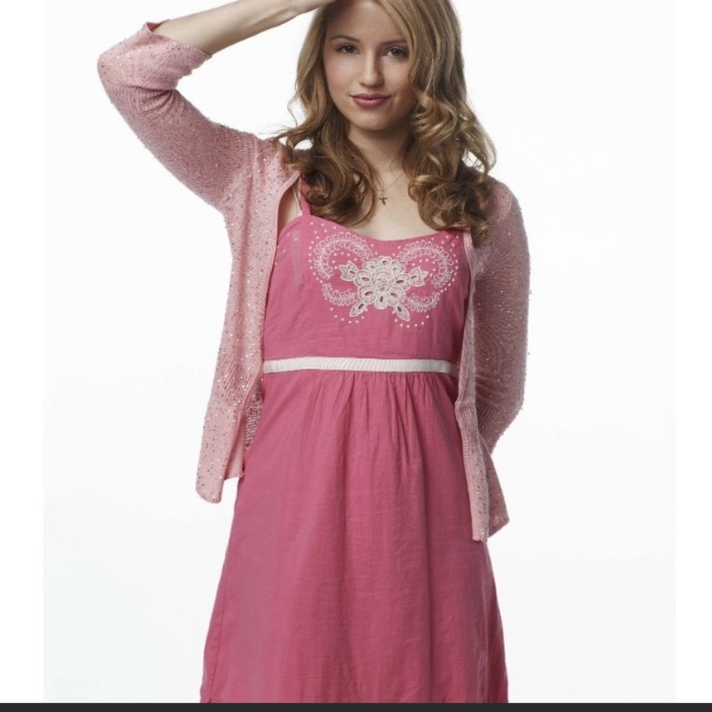 Moulinette Soeurs Embroidered Pink Atwitter Dress Anthropologie 4 pockets small
